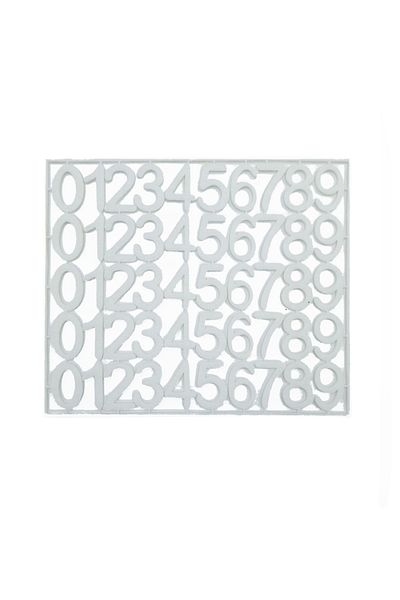 E Elmas Felt Number - Number 3cm - White