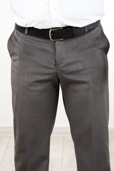 neowit Men's Fleece Inside Side Pocket Gray Classic Cut Velvet Trousers