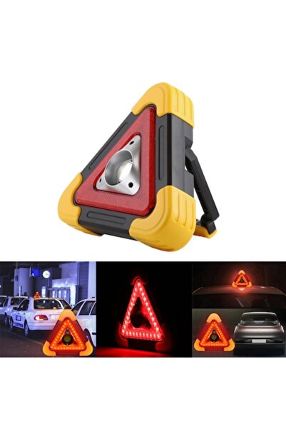 Yetkin Home Oto Araç Reflektörü Led Işıklı Şarjlı Güneş Enerjili 5 Fonksiyonlu