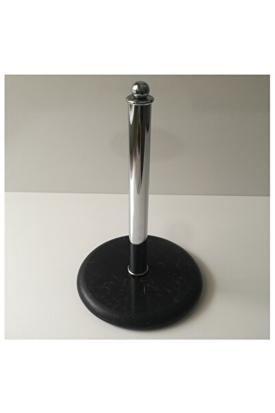 BMK MERMER Mermer Kağıt Havluluk (SİYAH-PASLANMAZ): Çap 18 Cm - H: 30 Cm