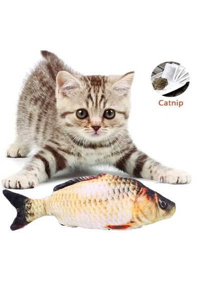 TİNEKE Plush Cat Toy Fish Catnip Herbal Rattle Carp 1 Piece
