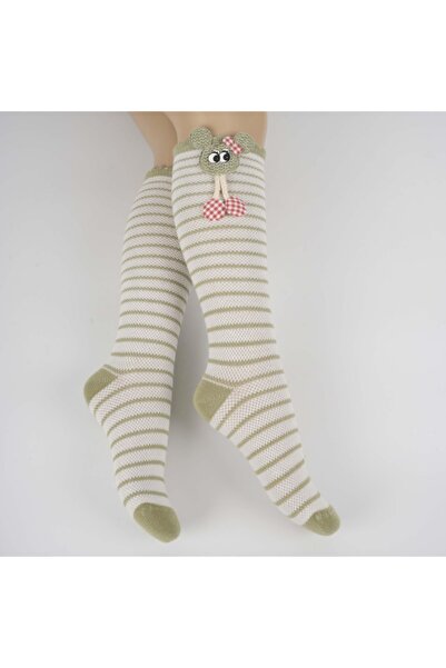 Katamino Ajlan Aksesuarlı Kız Çocuk Dizaltı Çorap