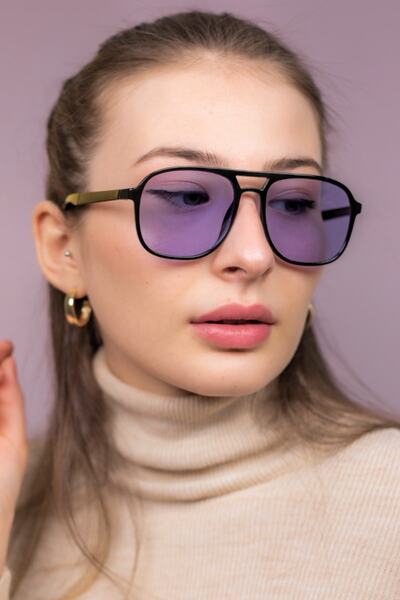 Focus On Asgard Black Purple Sunglasses