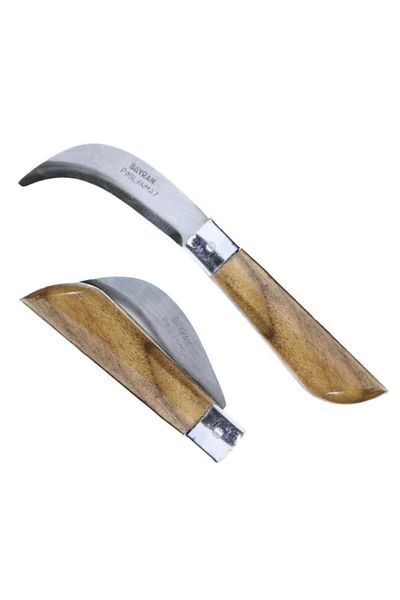 Telvesse Bayram Grafting Knife 10 Pieces Vineyard Knife Stainless Walnut Grafting Knife 22 Cm No 3