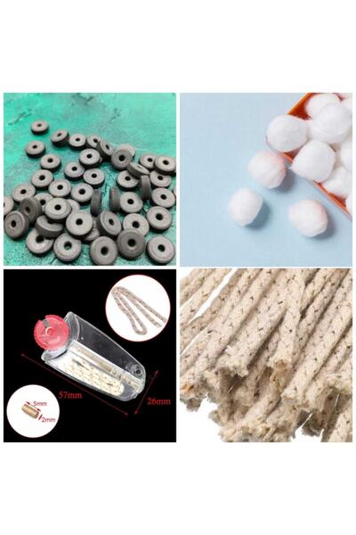 MOR SALKIM HOME Zippo Çakmak Uyumlu Ateşleme Çarkı 1 Adet+7 Taş+1 Fitil+3 Pamuk