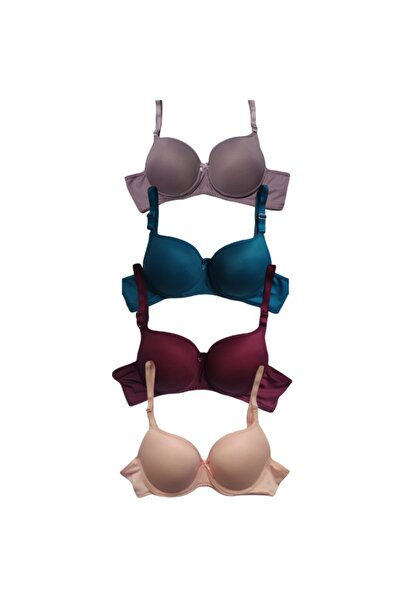Missmia Women's Padded Underwire 4-Piece Bra Set