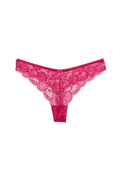HNX Γυναικεία εσώρουχα Plum Lace Brazilian String