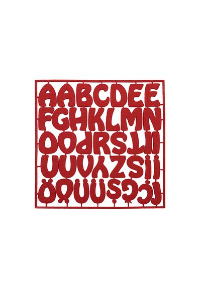 E Elmas Felt Letter 3cm Red