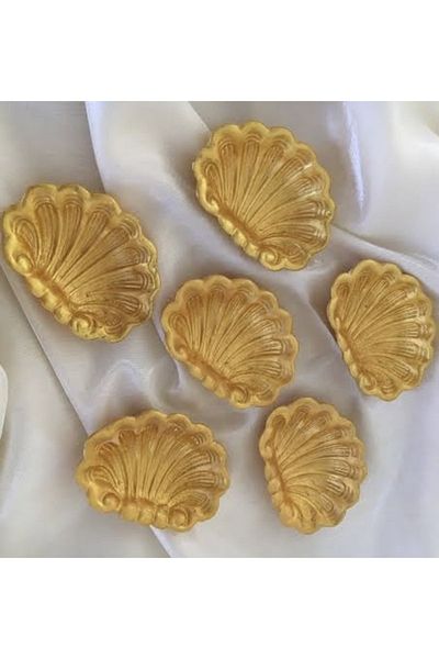 AlohamoraShop 6 Pieces of Decorative Stone Powder Gold Color Nipple Candy Bowl Socket