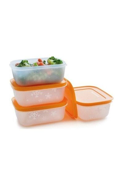 Tupperware Alaska Orange Set 4 Pieces