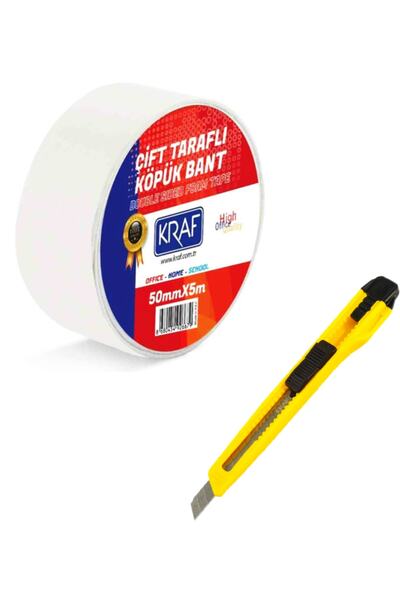 KRAF Dvostrana pjenasta traka, nelepljiva, dvostruka debela traka 50 mm x 5 m...