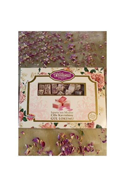 Yıldırım Şekerleme Güllü Çifte Kavrulmuş Lokum (paketli) 150g. %100 Pancar Şe...