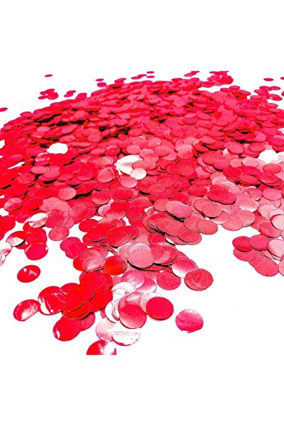 Parti dolabı Set of 10 Transparent Balloons with Red Confetti