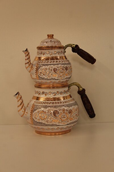 Dilek Bakır Hediyelik Eşya Bakır Demlik El Işlemeli Bakır Çaydanlık