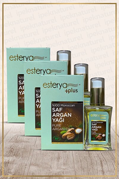 Esterya Plus %100 Moroccan Saf Argan Yağı (pure Argan Oil) 30 Ml 3 Adet