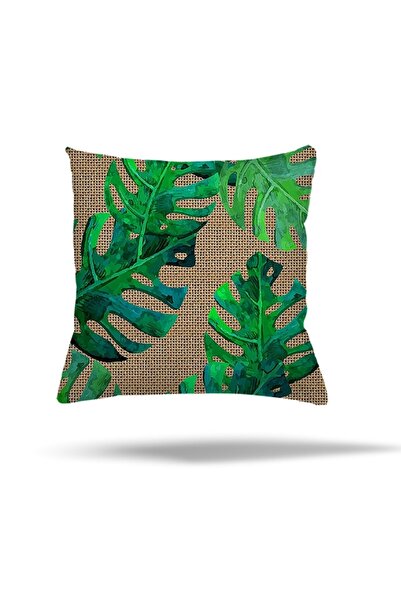 Pelangi غطاء وسادة بسحاب مخفي منقوش عليه زهور من البلاط، غطاء وسادة للمقعد