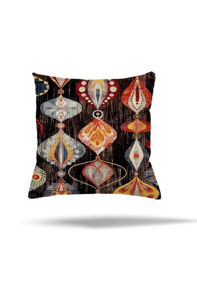 Pelangi غطاء وسادة بتصميم هندسي بتصميم عرقي أفريقي - سحاب مخفي