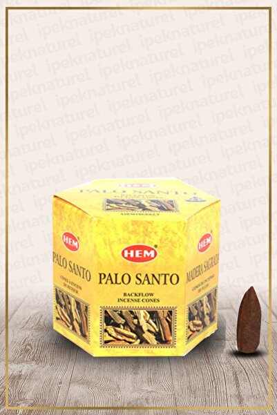 Hem Tütsü Ipek Naturel Palo Santo Back Flow Cones Konik Tütsü