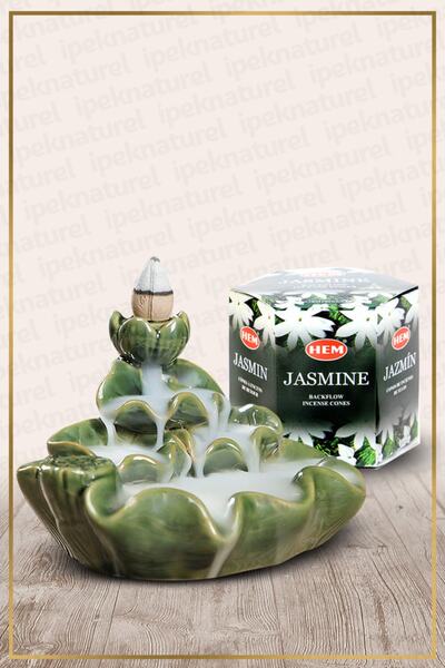 İpek Naturel Geri Akış Şelale Tütsülük Ve Jasmine Konik Tütsü 40 Adet