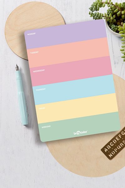 Le Color Pastel Block Weekly Planner
