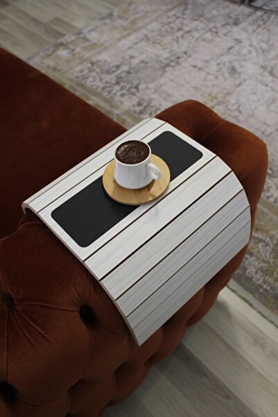 Mobitell Deri Tabanlı Kolçak Sehpası Koltuk Kenarı Yan Sehpa