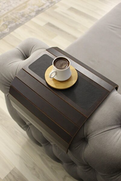 Mobitell Deri Tabanlı Kolçak Sehpası Koltuk Kenarı Yan Sehpa