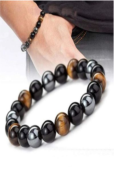 Dcstore Turtle-eye-obsidian-hematite Power, protection, balance Bracelet