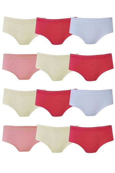 Tutku Pachet de 12 chiloți de bikini Pınar de culori mixte pentru femei