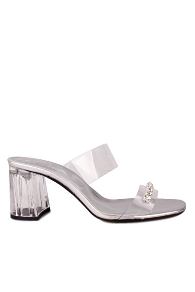 Fitbas 112154 771 Γυναικεία Ασημένια Βραδινά Παπούτσια Φόρεμα Μεγάλου & Μικρού Μεγέθους