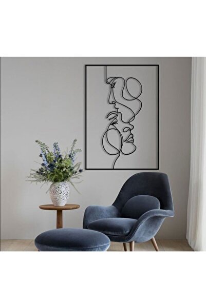 AHWALL Tablou decorativ din lemn Artistic Woman & Man 2