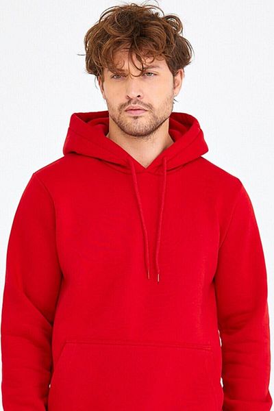 AMAZING CRASH Red Unisex Hooded Kangaroo Pocket Basic Sweatshirt