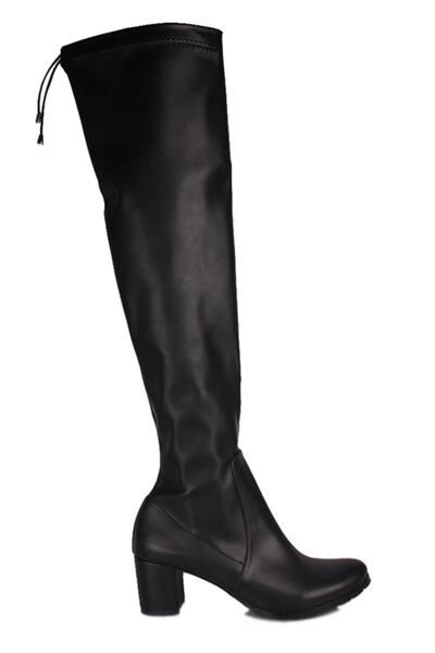 Fitbas 111741 014 Γυναικείες μπότες με μαύρη μπλούζα με μεγάλο μέγεθος, μεγάλ...