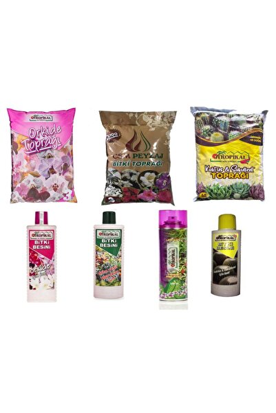 TROPİKAL Çiçek Toprağı, Çiçek Besini, Çiçek Parlatıcısı, Orkide Toprağı, Orki...