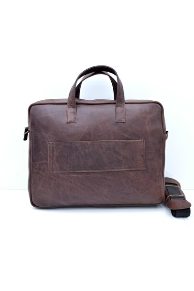 Veskemann حقيبة جلدية أصلية راندي عتيقة للجنسين وحقيبة كمبيوتر محمول