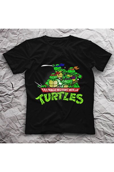 Adrift Teenage Mutant Ninja Turtles Tricou negru unisex cu țestoase Ninja