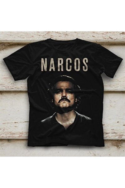 Adrift تي شيرت ناركوس بابلو إسكوبار أسود للجنسين