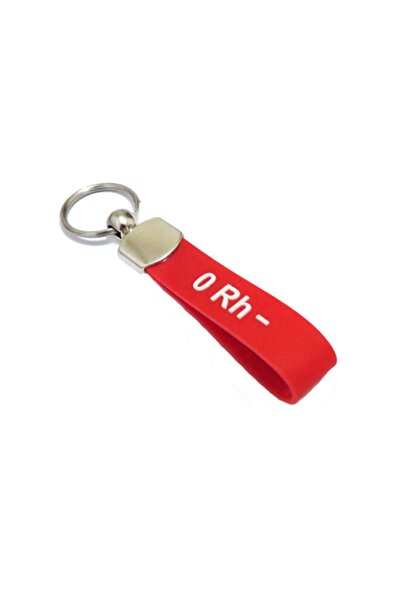 Silicone Rubber 0 Rh-Blood Type Keychain