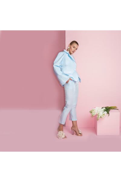 Baby Blue Tafta Ceket
