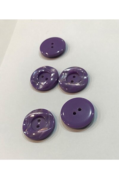 Öztürk Grained Polyester Vest Button 2 cm Pack of 5
