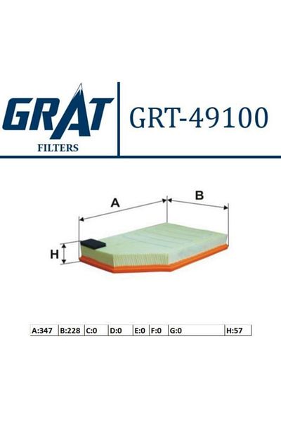 GRAT Volvo S60 11/- Air Filter - 1.6 Tdc