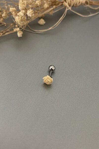 Jaida Moda Kadın 316l Cerrahi Çelik Gül Figürlü Tragus Helix Piercing