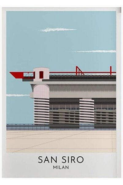 Universal San Siro Stadyumu Tablo Ahşap Poster Dekoratif