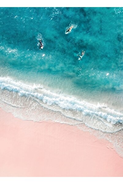 Universal Poster decorativ din lemn cu tablou de plajă de vară