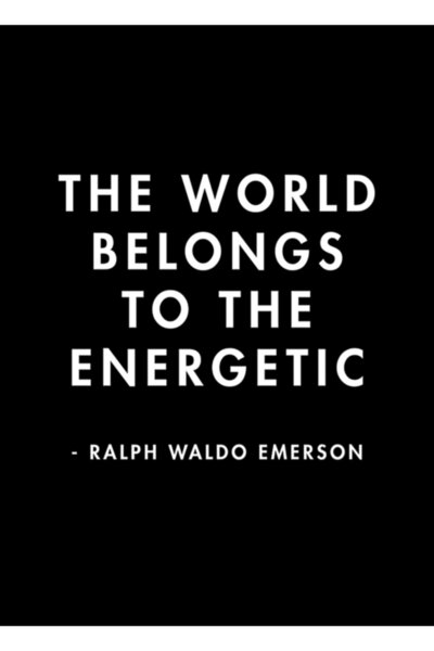 Universal Ralph Waldo Emerson - Tablou energetic global din lemn, afiș decorativ