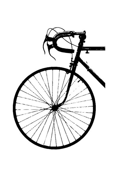 Universal Διακοσμητική ξύλινη αφίσα με μαύρο πίνακα ποδηλάτου Hilal