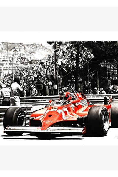 Universal Βιλνέβ, Μονακό GP, 1981. Lf2 Ξύλινη Διακοσμητική Αφίσα Ζωγραφικής