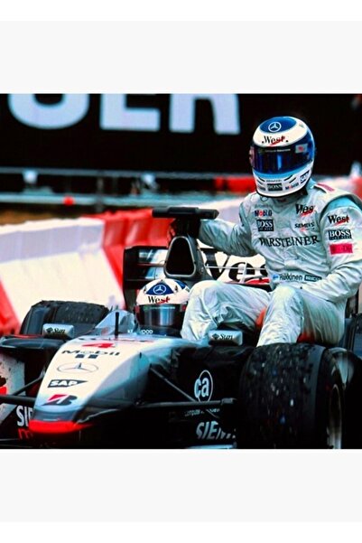 Universal Poster decorativ din lemn cu tablou cu mașina de F1 a lui David Cou...