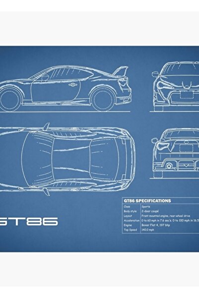 Universal Gt86 Ξύλινη Διακοσμητική Αφίσα με Σχέδιο Τραπεζιού, Ξύλινη Αφίσα Δι...