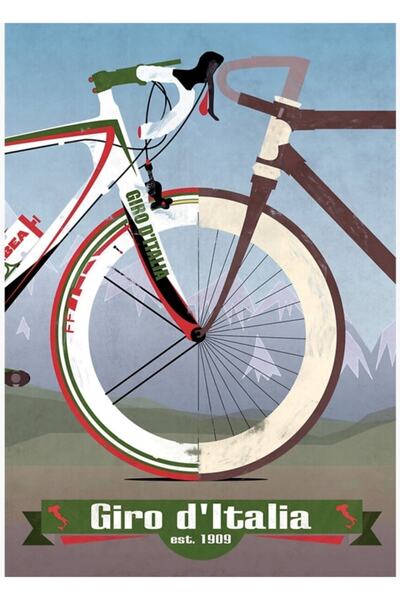 Universal Poster decorativ din lemn Giro D'Italia