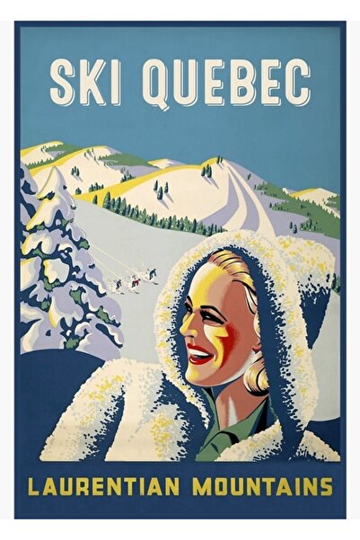 Universal Vintage Kayak Quebec Sports Travel Αφίσα Ταξιδιωτικών Αγώνων Ξύλινη...